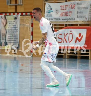 Futsal. Oesterreichische Futsal Liga. 1. OEFB Futsal Liga. . Carinthia Flamengo Futsal Club gegen FC Diamant Linz. Jubel Zoran Vukovic   (Carinthia Flamengo Futsal Club).  Klagenfurt, 5.10..2025.
Foto: Kuess
www.qspictures.net
---
pressefotos, pressefotografie, kuess, qs, qspictures, sport, bild, bilder, bilddatenbank