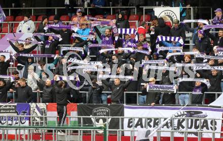Fussball 2. Liga. SK Austria Klagenfurt gegen St. Poelten.  Fans  (Klagenfurt).  Klagenfurt, 5.10..2025.
Foto: Kuess
www.qspictures.net
---
pressefotos, pressefotografie, kuess, qs, qspictures, sport, bild, bilder, bilddatenbank