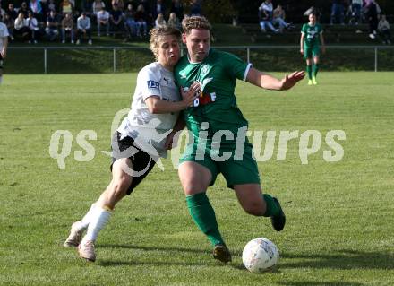 Fussball KÃ¤rntner Liga. Bleiburg gegen Voelkermarkt.  Nejc Steharnik (Bleiburg), Lukas Ladinig   (Voelkermarkt). Bleiburg, am 11.10.2025.
Foto: Kuess
www.qspictures.net
---
pressefotos, pressefotografie, kuess, qs, qspictures, sport, bild, bilder, bilddatenbank