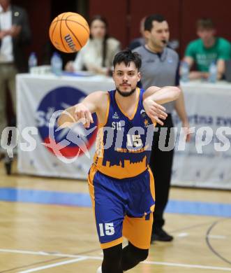 Basketball 2. Liga 2025/2026. Grunddurchgang 2. Runde.  KOS Celovec gegen BBU Salzburg.    Marko Rakic  (Salzburg). Klagenfurt, am 11.10.2025.
Foto: Kuess
---
pressefotos, pressefotografie, kuess, qs, qspictures, sport, bild, bilder, bilddatenbank