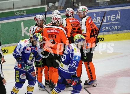 Eishockey ICE Bundesliga. VSV gegen Moser Medical Graz99ers.  Torjubel  (Graz). Villach, am 17.10.2025
Foto: Kuess
---
pressefotos, pressefotografie, kuess, qs, qspictures, sport, bild, bilder, bilddatenbank