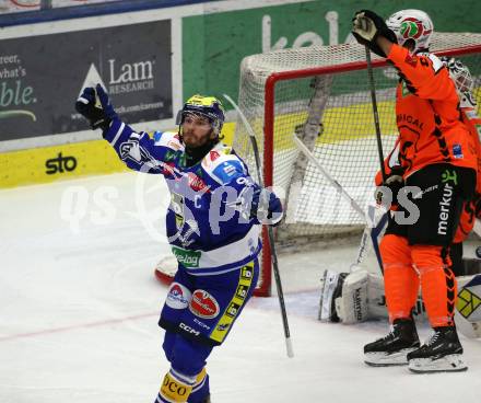 Eishockey ICE Bundesliga. VSV gegen Moser Medical Graz99ers.  Torjubel Alexander Rauchenwald  (VSV),   Villach, am 17.10.2025
Foto: Kuess
---
pressefotos, pressefotografie, kuess, qs, qspictures, sport, bild, bilder, bilddatenbank
