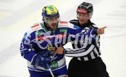 Eishockey Bundesliga. EC IDM Waermepumpen VSV gegen Moser Medical Graz99ers.  Adam Helewka  (VSV) . Villach, am 17.10..2025.
Foto: Kuess
www.qspictures.net
---
pressefotos, pressefotografie, kuess, qs, qspictures, sport, bild, bilder, bilddatenbank