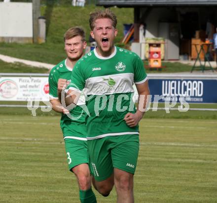 Fussball. Kaerntner Liga. Koettmannsdorf gegen Donau. Torjubel Andreas Martin Tatschl    (Donau).  Koettmannsdorf, 19.10.2025.
Foto: Kuess
www.qspictures.net
---
pressefotos, pressefotografie, kuess, qs, qspictures, sport, bild, bilder, bilddatenbank