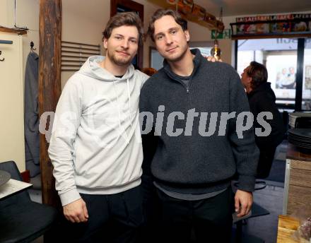 Eishockey Bundesliga. KAC. David Maier, Florian Vorauer.  Klagenfurt, am 10.10.2025.
Foto: Kuess
www.qspictures.net
---
pressefotos, pressefotografie, kuess, qs, qspictures, sport, bild, bilder, bilddatenbank