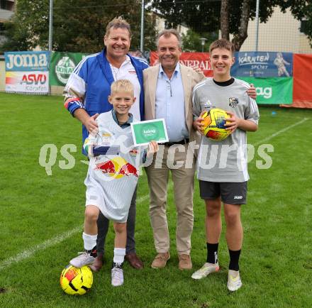 Fussball. Champ der Camps.   Wank Gernot,  Bernd Rausch, Tristan Rindler, Lukas Santer. Klagenfurt, am 16.9.2025.
Foto: Kuess
www.qspictures.net
---
pressefotos, pressefotografie, kuess, qs, qspictures, sport, bild, bilder, bilddatenbank