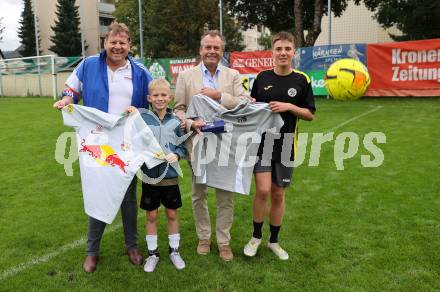 Fussball. Champ der Camps.   Gernot Wank ,  Tristan Rindler,, Bernd Rausch,  Lukas Santer. Klagenfurt, am 16.9.2025.
Foto: Kuess
www.qspictures.net
---
pressefotos, pressefotografie, kuess, qs, qspictures, sport, bild, bilder, bilddatenbank