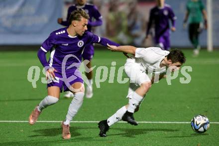 Fussball. Kaerntner Liga. SK Austria Klagenfurt Amateure gegen Matrei . Sebastian Pschernig   (Austria Klagenfurt), Philipp Wibmer    (Matrei).  Koettmannsdorf, 25.10.2025.
Foto: Kuess
www.qspictures.net
---
pressefotos, pressefotografie, kuess, qs, qspictures, sport, bild, bilder, bilddatenbank