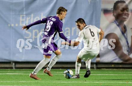 Fussball. Kaerntner Liga. SK Austria Klagenfurt Amateure gegen Matrei . Sebastian Pschernig   (Austria Klagenfurt), Jonas Wibmer   (Matrei).  Koettmannsdorf, 25.10.2025.
Foto: Kuess
www.qspictures.net
---
pressefotos, pressefotografie, kuess, qs, qspictures, sport, bild, bilder, bilddatenbank