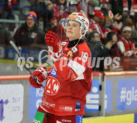 Eishockey ICE Bundesliga. KAC gegen Olimpija Ljubljana.  David Waschnig (KAC), Klagenfurt, am 26.10.2025
Foto: Kuess
---
pressefotos, pressefotografie, kuess, qs, qspictures, sport, bild, bilder, bilddatenbank