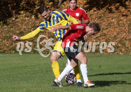 Fussball. 1. Klasse Mitte. Strassburg gegen Afritz    Martin Jakob Leitgeb (Strassburg),   Srdan Arsic   (Afritz).  Strassburg, 25.10.2025.
Foto: Kuess
www.qspictures.net
---
pressefotos, pressefotografie, kuess, qs, qspictures, sport, bild, bilder, bilddatenbank