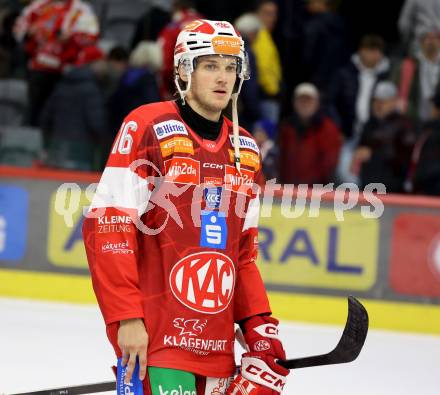 Eishockey ICE Bundesliga.  Winn2day ICE Hockey League. KAC gegen Olympia Ljubljana. Simeon Schwinger  (KAC). Klagenfurt, am 26.10.2025.
Foto: Kuess
www.qspictures.net
---
pressefotos, pressefotografie, kuess, qs, qspictures, sport, bild, bilder, bilddatenbank