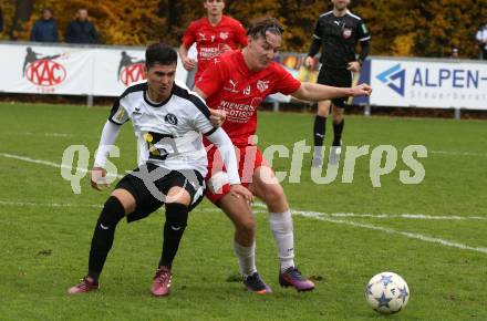 Fussball. Kaerntner Liga. KAC1909 gegen Spittal.  Alexander Bergmann (KAC), Santino Luca Nicastro Mirabella  (Spittal).  Klagenfurt, am 2.11.2025.
Foto: Kuess
www.qspictures.net
---
pressefotos, pressefotografie, kuess, qs, qspictures, sport, bild, bilder, bilddatenbank