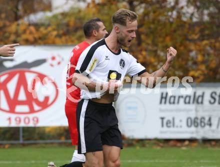 Fussball. Kaerntner Liga. KAC1909 gegen Spittal.   Torjubel Miha Kostanjsek   (Spittal).  Klagenfurt, am 2.11.2025.
Foto: Kuess
www.qspictures.net
---
pressefotos, pressefotografie, kuess, qs, qspictures, sport, bild, bilder, bilddatenbank