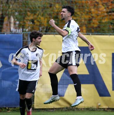 Fussball. Kaerntner Liga. KAC1909 gegen Spittal.   Torjubel Denin Matoruga   (Spittal).  Klagenfurt, am 2.11.2025.
Foto: Kuess
www.qspictures.net
---
pressefotos, pressefotografie, kuess, qs, qspictures, sport, bild, bilder, bilddatenbank