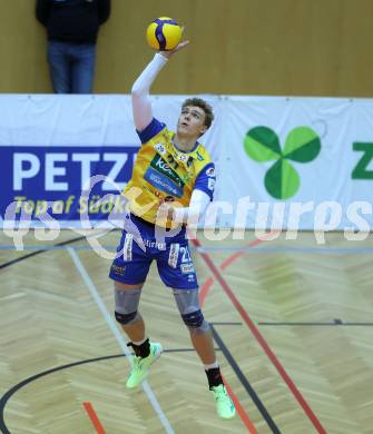 Volleyball Bundesliga. AVL. Austrian Volleyball League.   (Aich/Dob) gegen Waldviertel.  Tobias Marian Reinstadler   (Aich/Dob). Bleiburg, am 5.11.2025.
Foto: Kuess
www.qspictures.net
---
pressefotos, pressefotografie, kuess, qs, qspictures, sport, bild, bilder, bilddatenbank