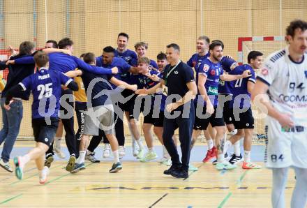 Handball Bundesliga. HLA. SC Ferlach gegen Voeslau. Jubel   (SCF).  Ferlach, am 8.11.2025.
Foto: Kuess
www.qspictures.net
---
pressefotos, pressefotografie, kuess, qs, qspictures, sport, bild, bilder, bilddatenbank