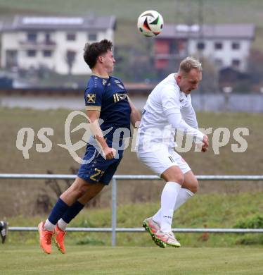 Fussball. Kaerntner Liga. Koettmannsdorf gegen Grafenstein. Aner Mandzic  (Koettmannsdorf),    Nico Sorger (Grafenstein).  Klagenfurt, am 8.11.2025.
Foto: Kuess
www.qspictures.net
---
pressefotos, pressefotografie, kuess, qs, qspictures, sport, bild, bilder, bilddatenbank