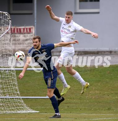 Fussball. Kaerntner Liga. Koettmannsdorf gegen Grafenstein. Alex Ristic  (Koettmannsdorf), Manuel Rabitsch   (Grafenstein).  Klagenfurt, am 8.11.2025.
Foto: Kuess
www.qspictures.net
---
pressefotos, pressefotografie, kuess, qs, qspictures, sport, bild, bilder, bilddatenbank