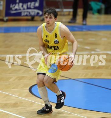 Basketball 2. Liga 2025/2026. Grunddurchgang 5. Runde.  Woerthersee Piraten gegen KOS Celovec. Elias Podany  (Piraten). Klagenfurt, am 1.11.2025.
Foto: Kuess
---
pressefotos, pressefotografie, kuess, qs, qspictures, sport, bild, bilder, bilddatenbank