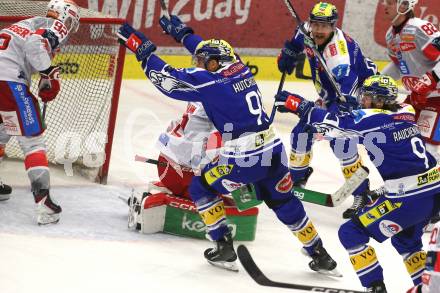 Eishockey ICE Bundesliga.  Winn2day ICE Hockey League. VSV gegen KAC.  Torjubel Nick Hutchison   (VSV). Villach am 14.11.2025.
Foto: Kuess
www.qspictures.net
---
pressefotos, pressefotografie, kuess, qs, qspictures, sport, bild, bilder, bilddatenbank