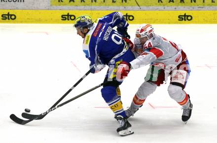 Eishockey ICE Bundesliga.  Winn2day ICE Hockey League. VSV gegen KAC.  Nick Hutchison  (VSV),  Maximilian Preiml  (KAC). Villach am 14.11.2025.
Foto: Kuess
www.qspictures.net
---
pressefotos, pressefotografie, kuess, qs, qspictures, sport, bild, bilder, bilddatenbank