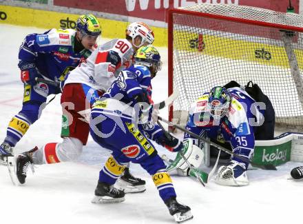 Eishockey ICE Bundesliga.  Winn2day ICE Hockey League. VSV gegen KAC.  Joe Cannata, Alexander Rauchenwald  (VSV),  Matthew Fraser  (KAC). Villach am 14.11.2025.
Foto: Kuess
www.qspictures.net
---
pressefotos, pressefotografie, kuess, qs, qspictures, sport, bild, bilder, bilddatenbank