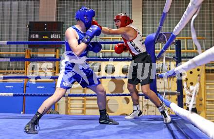 Boxen Kaerntner Meisterschaft. Christian Ranninger (AUT) (rot), Petja Tonkli (SLO) . Klagenfurt, 15.11.2025.
Foto: Kuess
www.qspictures.net
---
pressefotos, pressefotografie, kuess, qs, qspictures, sport, bild, bilder, bilddatenbank