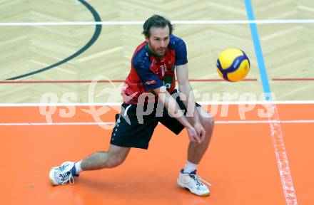 Volleyball Bundesliga. AVL. Austrian Volleyball League.   Aich/Dob gegen VBK Kelag Woerther-See-Loewen Klagenfurt.  Dominik Karl Blaha  (VBK Klagenfurt). Bleiburg, am 15.11.2025.
Foto: Kuess
www.qspictures.net
---
pressefotos, pressefotografie, kuess, qs, qspictures, sport, bild, bilder, bilddatenbank