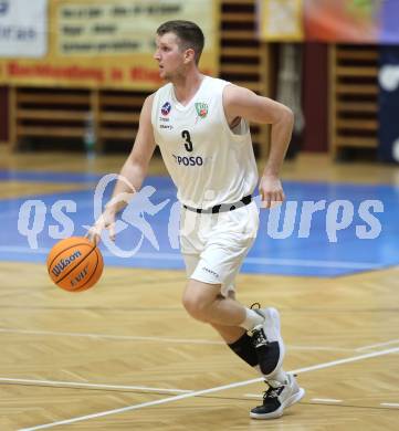 Basketball 2. Liga 2025/2026. Grunddurchgang 6. Runde.  KOS Celovec gegen Raiders Tirol.  Jernej Andolsek Heine  (KOS). Klagenfurt, am 8.11.2025.
Foto: Kuess
---
pressefotos, pressefotografie, kuess, qs, qspictures, sport, bild, bilder, bilddatenbank