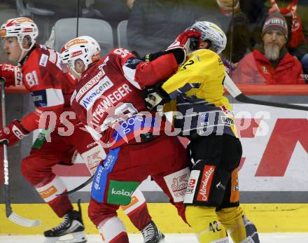 Eishockey ICE Bundesliga.  Winn2day ICE Hockey League. KAC gegen Vienna Capitals.  Clemens Unterweger  (KAC),    Benjamin Lanzinger (Vienna Capitals). Klagenfurt am 21.11.2025.
Foto: Kuess
www.qspictures.net
---
pressefotos, pressefotografie, kuess, qs, qspictures, sport, bild, bilder, bilddatenbank