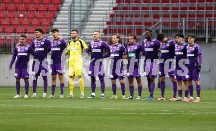 Fussball 2. Liga. SK Austria Klagenfurt gegen Amstetten.  Michael Lang, Marcel Krnjic, Mario Matkovic, Adnan Kanuri,    Bartol Barisic, Marc Andre Schmerboeck, Leo Vielgut, Dimitrie Deumi Nappi, Aidan Liu, Almir Oda, Elias Jandrisevits (Klagenfurt).  Klagenfurt, 22.11..2025.
Foto: Kuess
www.qspictures.net
---
pressefotos, pressefotografie, kuess, qs, qspictures, sport, bild, bilder, bilddatenbank