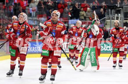 Eishockey ICE Bundesliga.  Winn2day ICE Hockey League. KAC gegen Vienna Capitals.  David Waschnig, Fabian Hochegger, Sebastian Dahm (KAC). Klagenfurt am 21.11.2025.
Foto: Kuess
www.qspictures.net
---
pressefotos, pressefotografie, kuess, qs, qspictures, sport, bild, bilder, bilddatenbank