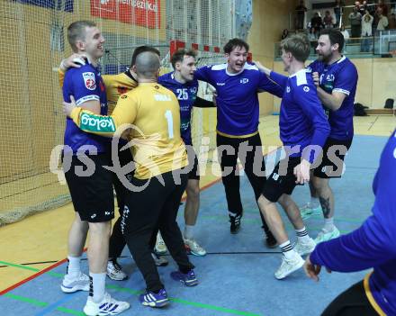 Handball Bundesliga. HLA. SC Ferlach gegen Linz. Jubel (SCF).  Ferlach, am 22.11.2025.
Foto: Kuess
www.qspictures.net
---
pressefotos, pressefotografie, kuess, qs, qspictures, sport, bild, bilder, bilddatenbank