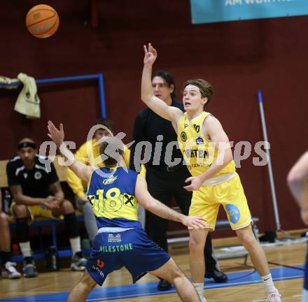 Basketball Austria CUP 2025/26 AF. Woerthersee Piraten gegen UBSC Graz. Emilio Rozmann  (Piraten), Niklas Michel  (Graz). Klagenfurt, am 22.11.2025.
Foto: Kuess
---
pressefotos, pressefotografie, kuess, qs, qspictures, sport, bild, bilder, bilddatenbank