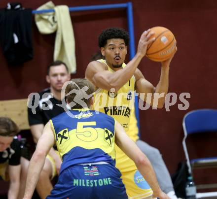 Basketball Austria CUP 2025/26 AF. Woerthersee Piraten gegen UBSC Graz.  Marcus Holyfield (Piraten),  Klagenfurt, am 22.11.2025.
Foto: Kuess
---
pressefotos, pressefotografie, kuess, qs, qspictures, sport, bild, bilder, bilddatenbank