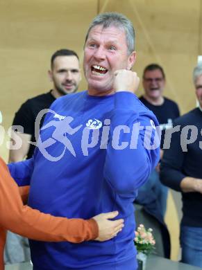 Handball Bundesliga. HLA. SC Ferlach gegen Linz. Jubel Walter Perkounig (SCF),.  Ferlach, am 22.11.2025.
Foto: Kuess
www.qspictures.net
---
pressefotos, pressefotografie, kuess, qs, qspictures, sport, bild, bilder, bilddatenbank