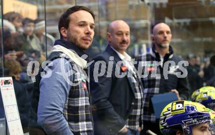 Eishockey ICE Bundesliga.  Winn2day ICE Hockey League. VSV gegen Black Wings Linz.  Interimstrainer Marco Pedal, Herbert Hohenberger  (VSV). Villach am 28.11.2025.
Foto: Kuess
www.qspictures.net
---
pressefotos, pressefotografie, kuess, qs, qspictures, sport, bild, bilder, bilddatenbank
