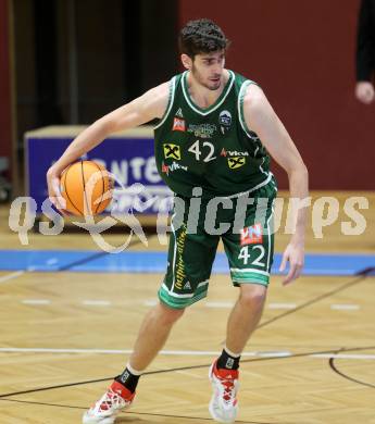 Basketball 2. Liga 2025/2026. Grunddurchgang 8. Runde.  KOS gegen Dornbirn Lions.   Noah Hupmann  (Dornbirn). Klagenfurt, am 29.11.2025.
Foto: Kuess
---
pressefotos, pressefotografie, kuess, qs, qspictures, sport, bild, bilder, bilddatenbank