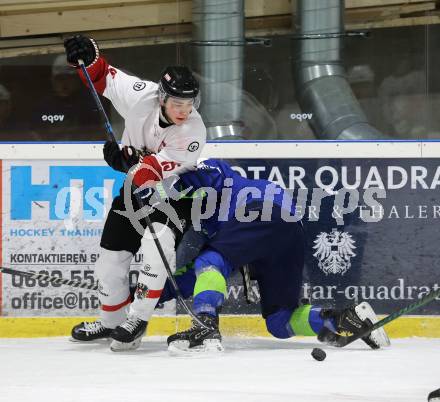 Eishockey. Laenderspiel U20 Oesterreich gegen Slowenien. Adrian Gesson  (AUT).  Ferlach, am 3.12.2025.
Foto: Kuess
www.qspictures.net
---
pressefotos, pressefotografie, kuess, qs, qspictures, sport, bild, bilder, bilddatenbank