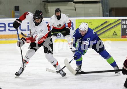 Eishockey. Laenderspiel U20 Oesterreich gegen Slowenien.  Paul Sintschnig (AUT).  Ferlach, am 3.12.2025.
Foto: Kuess
www.qspictures.net
---
pressefotos, pressefotografie, kuess, qs, qspictures, sport, bild, bilder, bilddatenbank