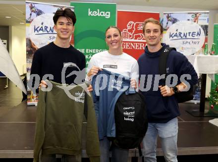 Kaernten Sport. Sportlermeeting. Heimo Fugger (Radsport), Hannah Ladinig (Leichtathletik), Luca Rauchenwald (Wasserschi) Klagenfurt, am 1.12.2025.
Foto: Kuess
www.qspictures.net
---
pressefotos, pressefotografie, kuess, qs, qspictures, sport, bild, bilder, bilddatenbank