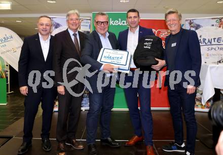 Kaernten Sport. Sportlermeeting. Alexander Tarzi (Kelag), LH Peter Kaiser, Wolfgang Kratzer (Generali), Andreas Reisinger (Generali)  Arno Arthofer.  Klagenfurt, am 1.12.2025.
Foto: Kuess
www.qspictures.net
---
pressefotos, pressefotografie, kuess, qs, qspictures, sport, bild, bilder, bilddatenbank