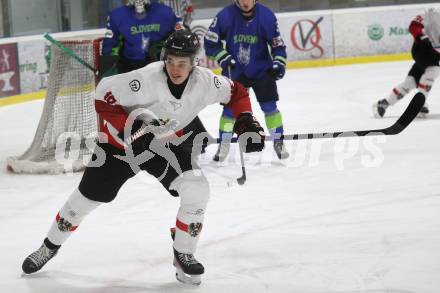 Eishockey. Laenderspiel U20 Oesterreich gegen Slowenien. Kevin Mandl  (AUT).  Ferlach, am 3.12.2025.
Foto: Kuess
www.qspictures.net
---
pressefotos, pressefotografie, kuess, qs, qspictures, sport, bild, bilder, bilddatenbank