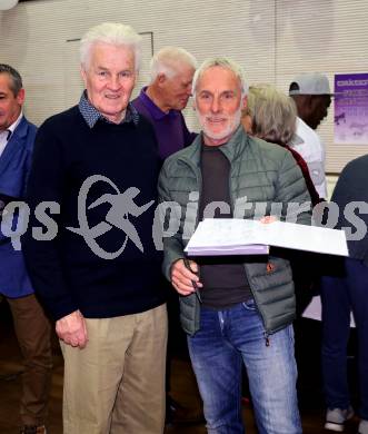 Fussball. Buchpraesentation 105 Jahre SK Austria Klagenfurt.  Alois Jagodic, Werner Oberrisser.   Klagenfurt, am 10.12.2025.
Foto: Kuess
www.qspictures.net
---
pressefotos, pressefotografie, kuess, qs, qspictures, sport, bild, bilder, bilddatenbank