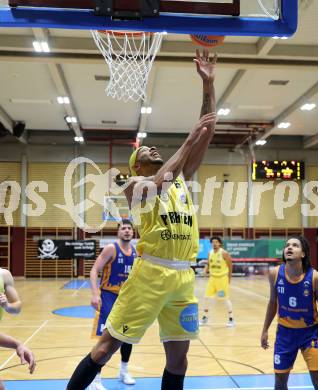 Basketball 2. Liga 2025/2026. Grunddurchgang 8. Runde. Woerthersee Piraten  gegen BBU Salzburg. Shawn L. Ray  (Piraten). Klagenfurt, am 13.12.2025.
Foto: Kuess
---
pressefotos, pressefotografie, kuess, qs, qspictures, sport, bild, bilder, bilddatenbank