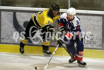 Eishockey AHC Division III Mitte.  EC Arnoldstein gegen HC Koettern I. Stefan Galli  (Arnoldstein),  Jakob Koppitsch  (Koettern). Velden,  am 19.12.2025.
Foto: Kuess
www.qspictures.net
---
pressefotos, pressefotografie, kuess, qs, qspictures, sport, bild, bilder, bilddatenbank