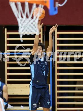 Basketball 2. Liga 2025/2026. Grunddurchgang 11. Runde.  KOS Celovec gegen Vienna Timberwolves.  Paul Kircher (Vienna). Klagenfurt, am 20.12.2025.
Foto: Kuess
---
pressefotos, pressefotografie, kuess, qs, qspictures, sport, bild, bilder, bilddatenbank