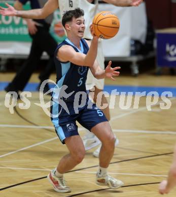 Basketball 2. Liga 2025/2026. Grunddurchgang 11. Runde.  KOS Celovec gegen Vienna Timberwolves.  Jakob Konzet (Vienna). Klagenfurt, am 20.12.2025.
Foto: Kuess
---
pressefotos, pressefotografie, kuess, qs, qspictures, sport, bild, bilder, bilddatenbank