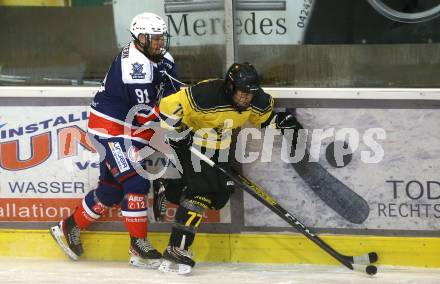 Eishockey AHC Division III Mitte.  EC Arnoldstein gegen HC Koettern I. Igor Cecon  (Arnoldstein),  Stefan Geier  (Koettern). Velden,  am 19.12.2025.
Foto: Kuess
www.qspictures.net
---
pressefotos, pressefotografie, kuess, qs, qspictures, sport, bild, bilder, bilddatenbank